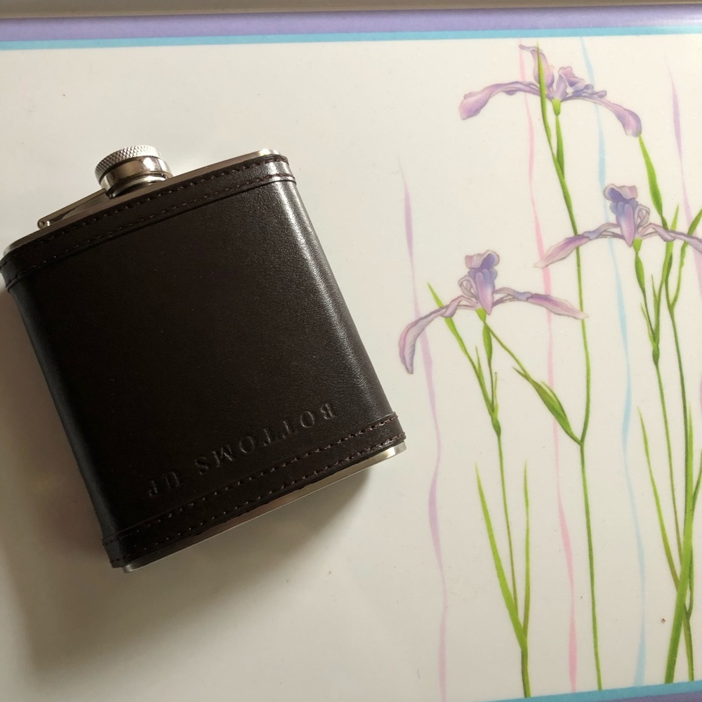 leather j.crew flask